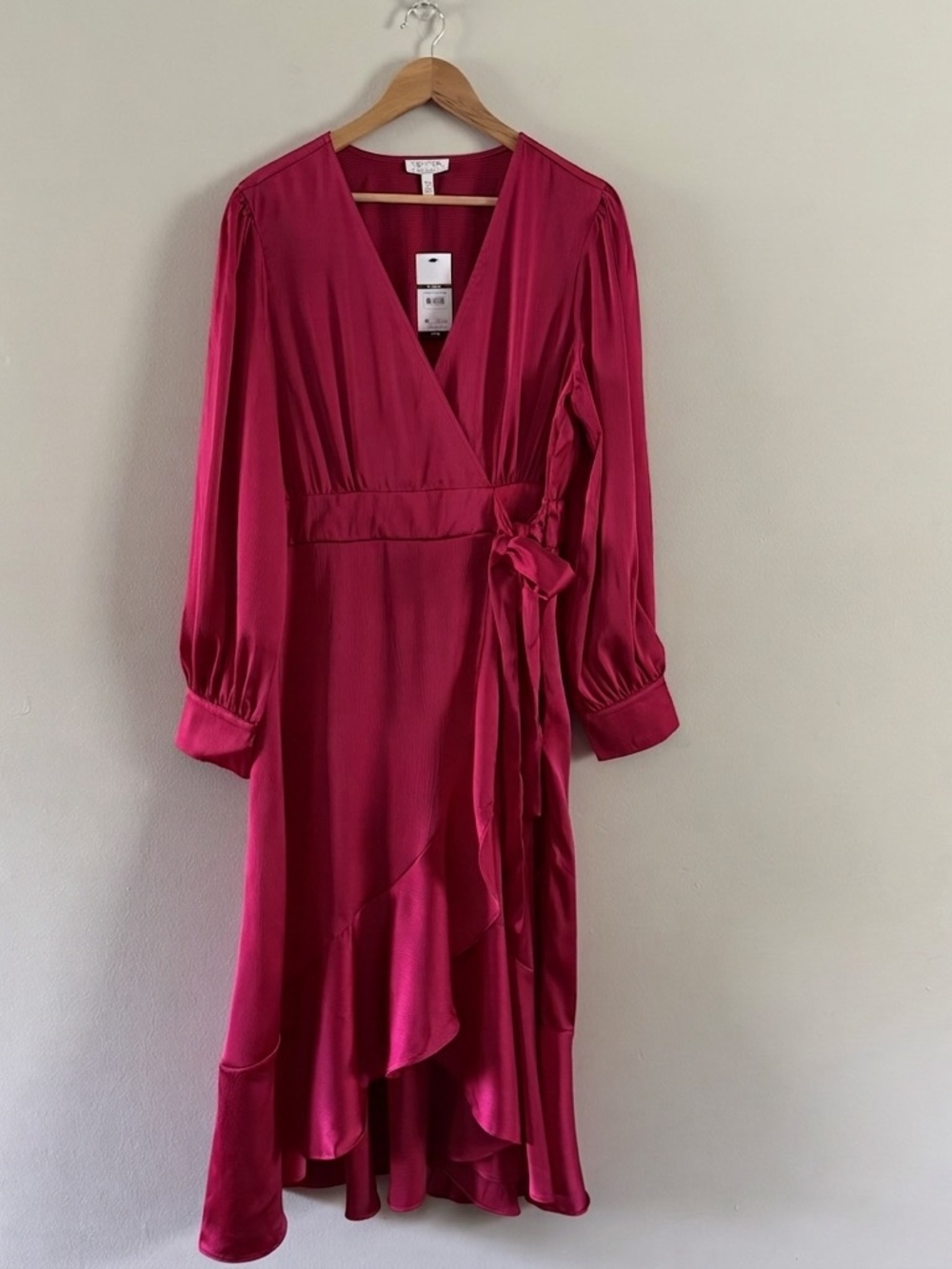sofia by sofia vergara Magenta Wrap Midi Dress - Picture 2 of 12